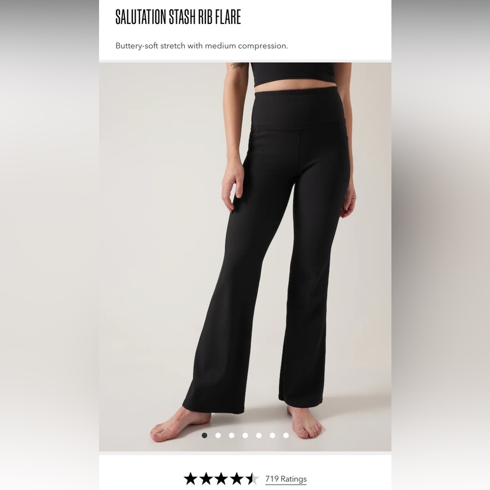 Athleta Salutation Stash Rib Flare Pant